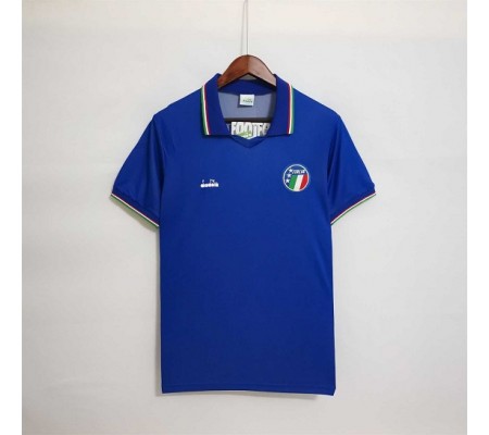 Italy 1990 World Cup Home Blue Soccer Jersey